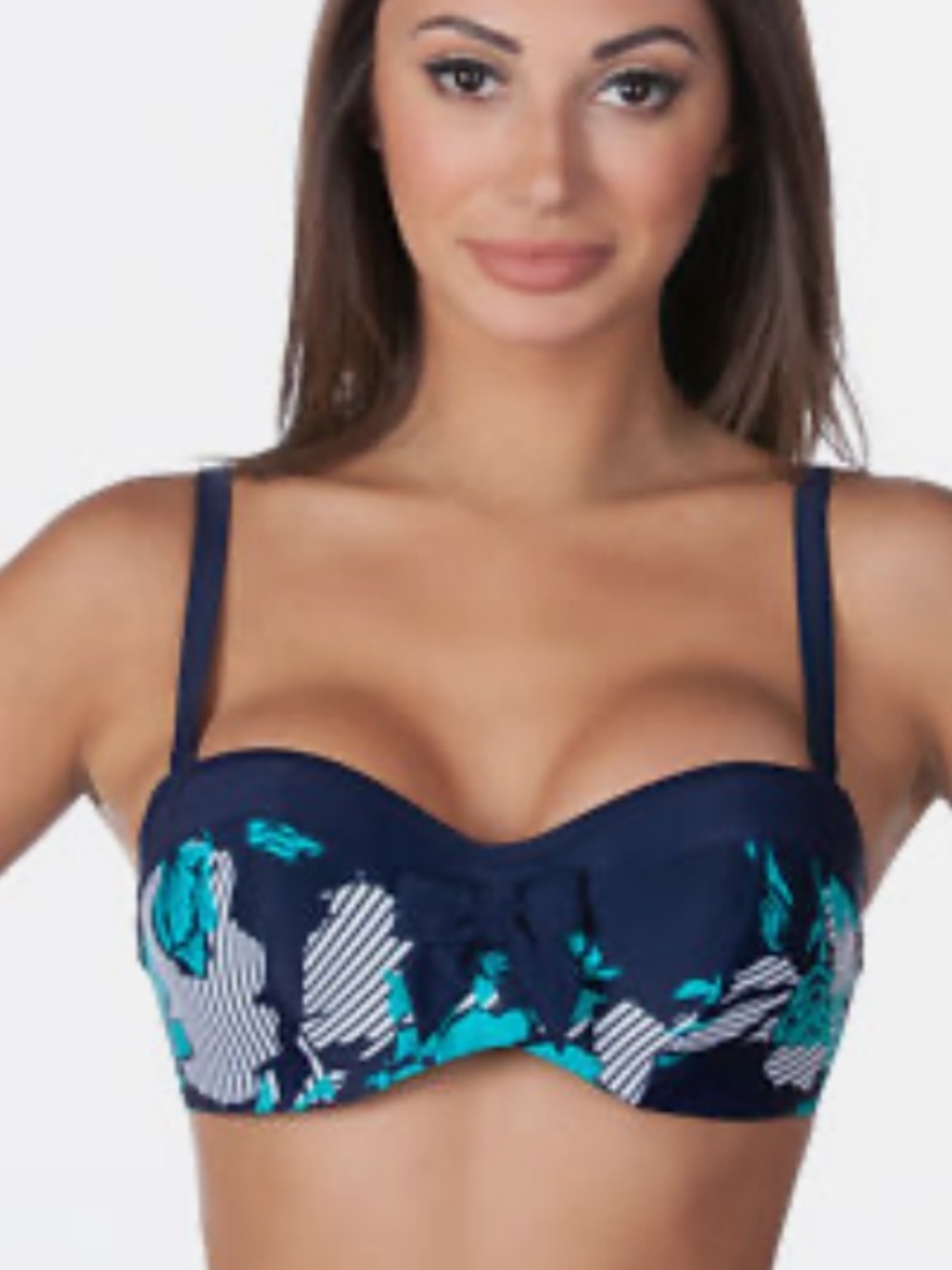 Panache Women's 32F Page Underwire Floral Bikini Swim Top Swimwear NEW